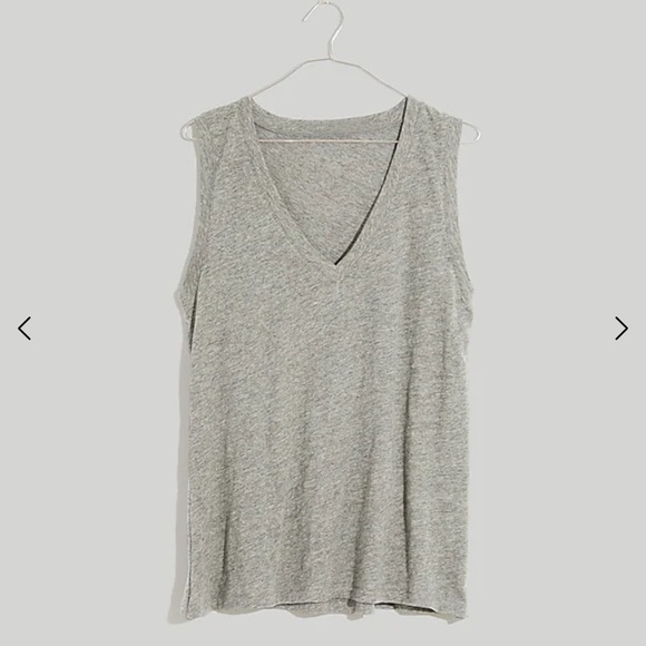 🆕Madewell-Whisper Cotton V-Neck with Pocket Tank - Picture 2 of 5